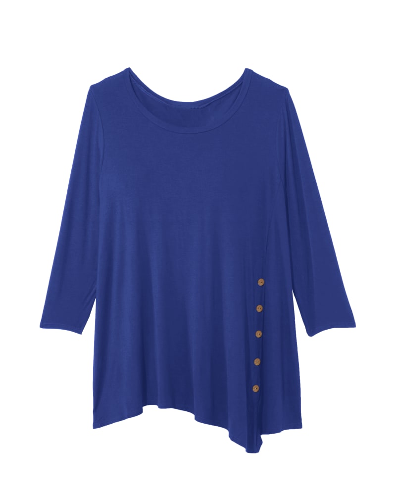 Front of plus size Michelle Asymmetric Detailed Tee by Meri Skye | Dia&Co | dia_product_style_image_id:119957
